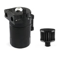 300ML Oil Catch Can Kit Universal Aluminum Oil Separator Catch Can With Breather Filter 6mm 8mm 10mm Adapters Baffled Tank Reservoir Automobile Accessories black