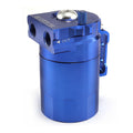 300ML Oil Catch Can Kit Universal Aluminum Oil Separator Catch Can With Breather Filter 6mm 8mm 10mm Adapters Baffled Tank Reservoir Automobile Accessories blue