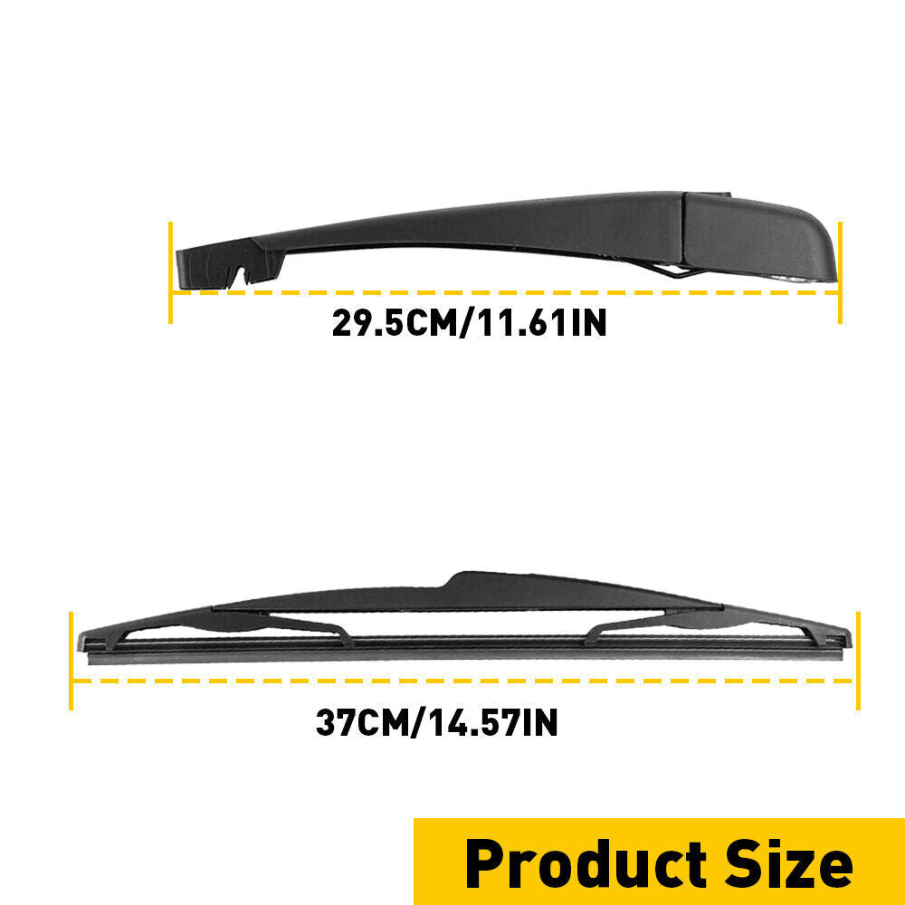Rear Wiper Arm With Blade Compatible For Versa 2007-2012 Quest 2005-2009 Replaces 28780-EL000 28795-EL00A Back Windshield Wiper Assembly Accessories black