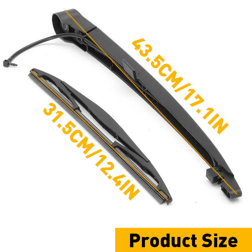 Rear Wiper Arm Blade Assembly Compatible For Chevrolet 2007-2014 1500 / 2007-2013 2500 Replaces 15277756 15798935 25820122 Back Windshield Wiper Accessories black