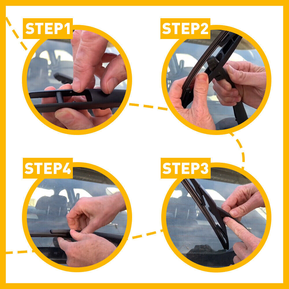 Rear Wiper Arm Blade Assembly Compatible For Chevrolet 2007-2014 1500 / 2007-2013 2500 Replaces 15277756 15798935 25820122 Back Windshield Wiper Accessories black