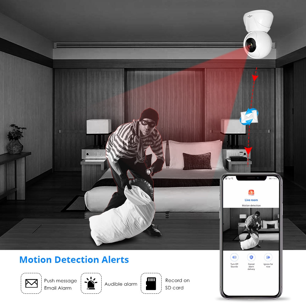 Hiseeu 720P / 1080P Home Security IP Camera Wireless Smart WiFi Camera Audio Record Baby Monitor HD Mini CCTV Camera EU plug