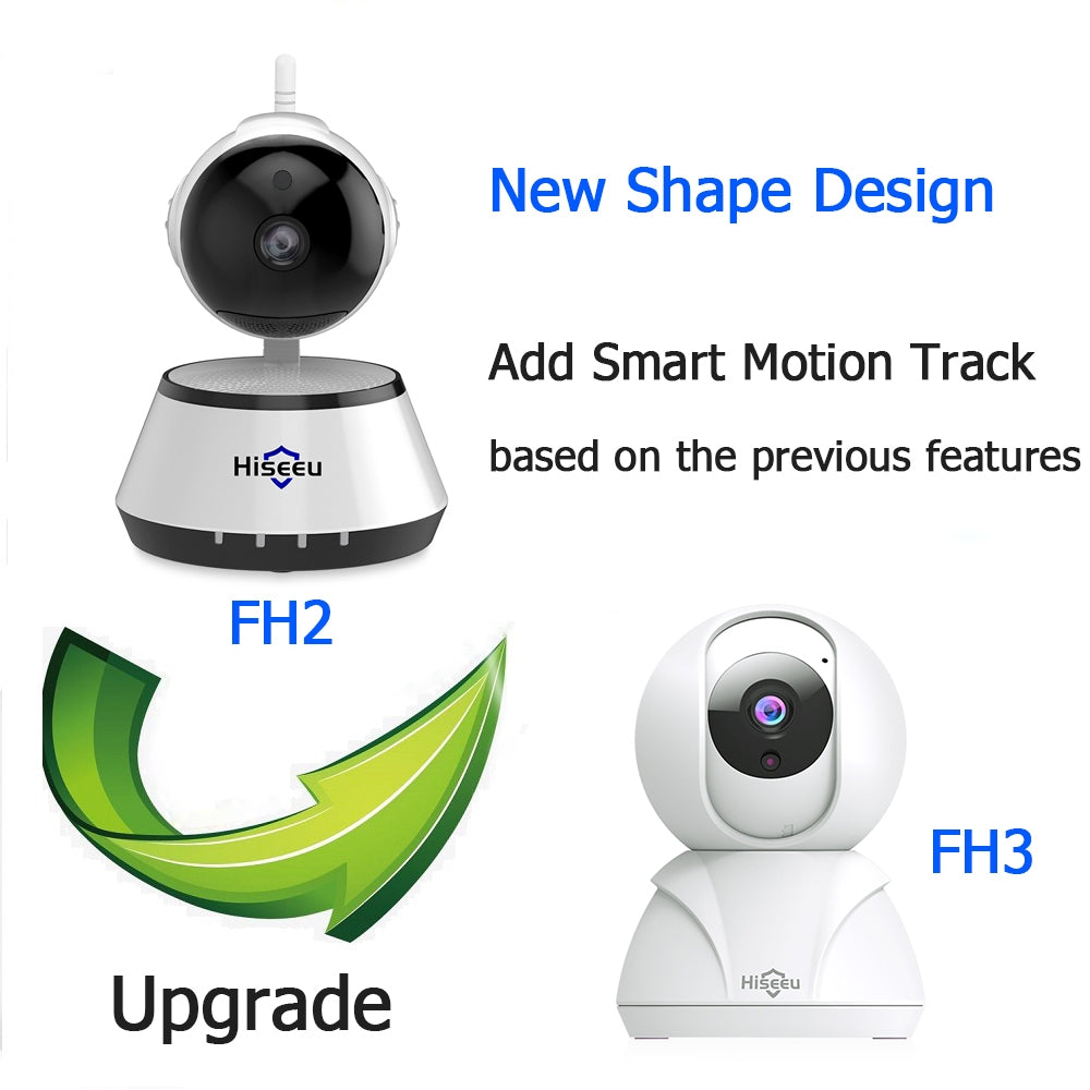 Hiseeu 720P / 1080P Home Security IP Camera Wireless Smart WiFi Camera Audio Record Baby Monitor HD Mini CCTV Camera EU plug