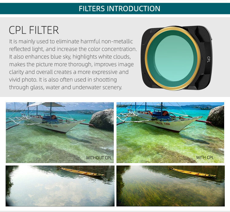Done Filter For DJI Mavic Air 2 Filters Neutral Density Polar For DJI Mavic Air 2 Camera Accessories UV+CPL+ND4/8/16/32 NDPL Set ND8 / PL
