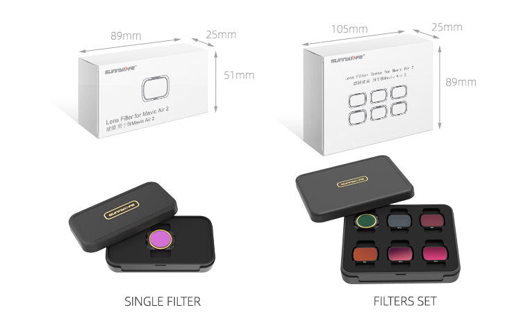 Done Filter For DJI Mavic Air 2 Filters Neutral Density Polar For DJI Mavic Air 2 Camera Accessories UV+CPL+ND4/8/16/32 NDPL Set ND16 / PL