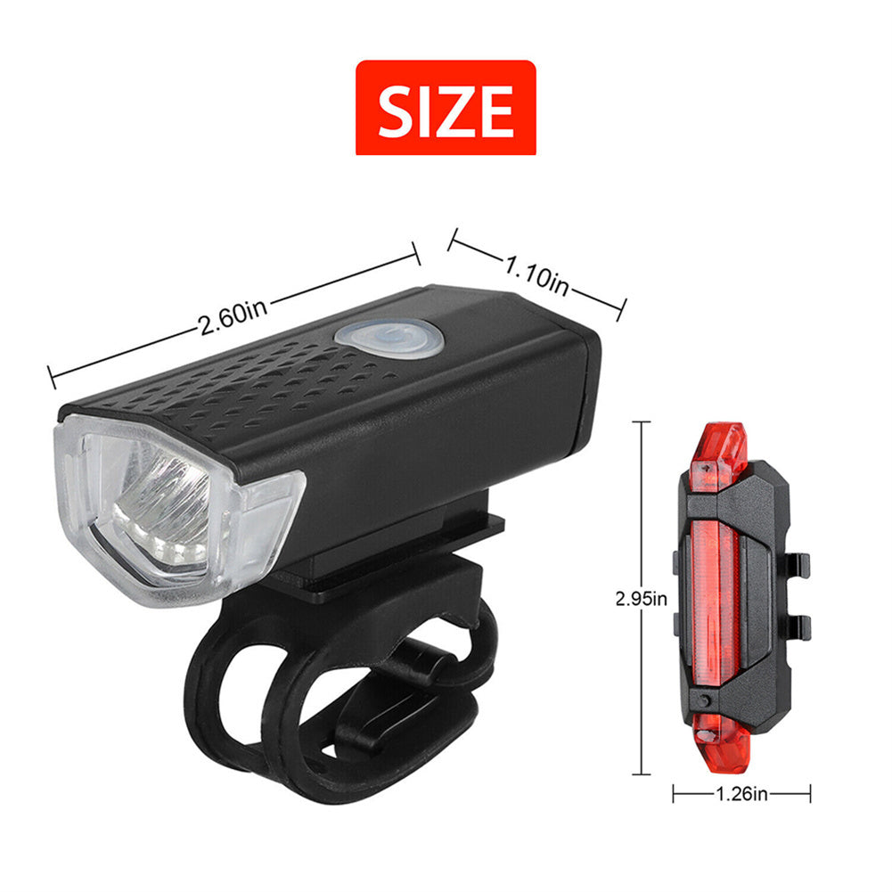 Bike Bicycle Lights USB LED Rechargeable Set Mtb Road Bike Front Rear Headlights Lamp Cycling Accessories 2255 black headlight