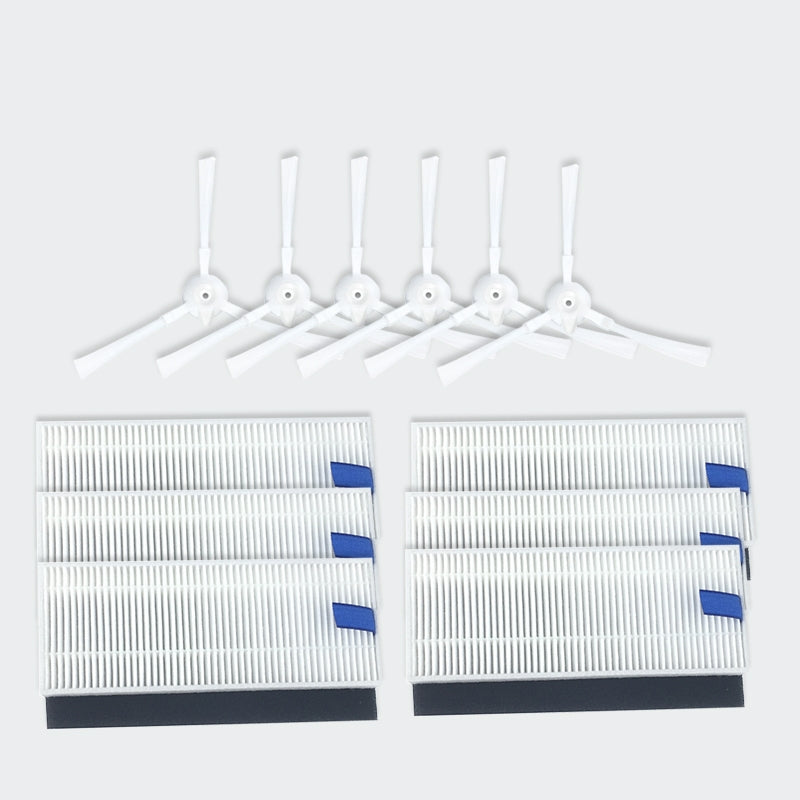 3 Pairs Side Brushes+6 Filters Set for 360 S6 Robot Vacuum Cleaner Accessaries Suit