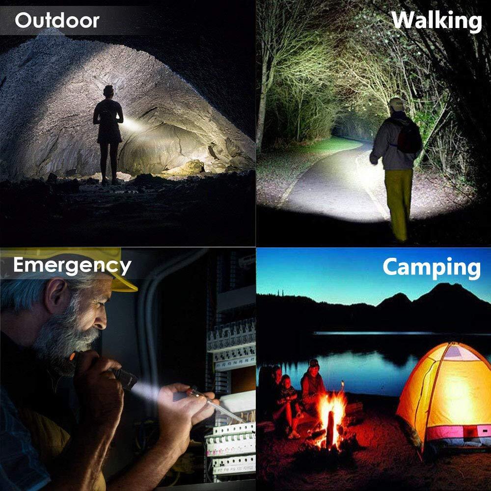 XHP50 LED Flashlight Magnetic Charging P50 Headlight Torch Built-in Battery Multi-purpose Lighting black