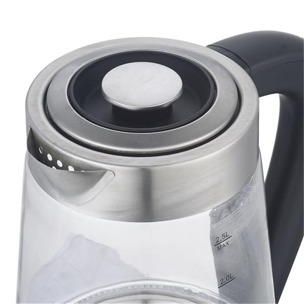 US 2.5L Electric Glass Kettle HD-2005D 110V 1500W Fast Boiling Stainless Steel Hot Water Heater with Filter U.S. plug
