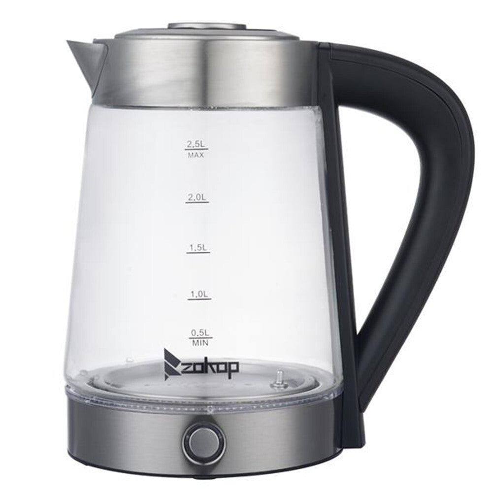 US 2.5L Electric Glass Kettle HD-2005D 110V 1500W Fast Boiling Stainless Steel Hot Water Heater with Filter U.S. plug
