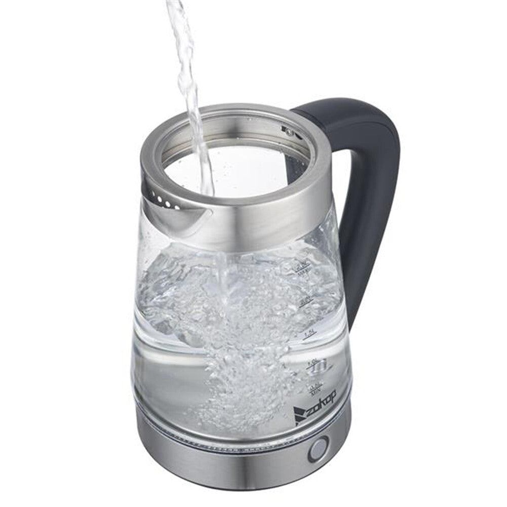 US 2.5L Electric Glass Kettle HD-2005D 110V 1500W Fast Boiling Stainless Steel Hot Water Heater with Filter U.S. plug