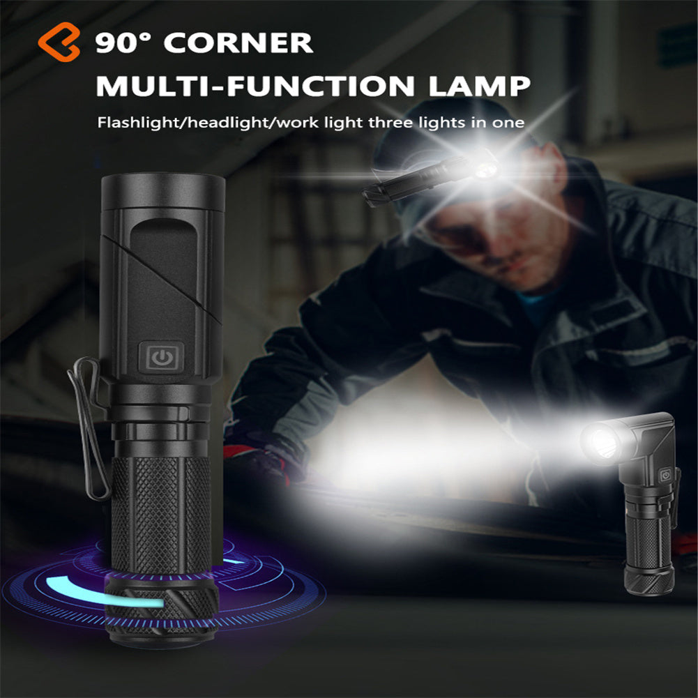 Flashlight XPG Fixed Focus Flashlight Multi-function Strong Light Reflective Headlight For Outdoor Camping W303+USB cable(no battery)
