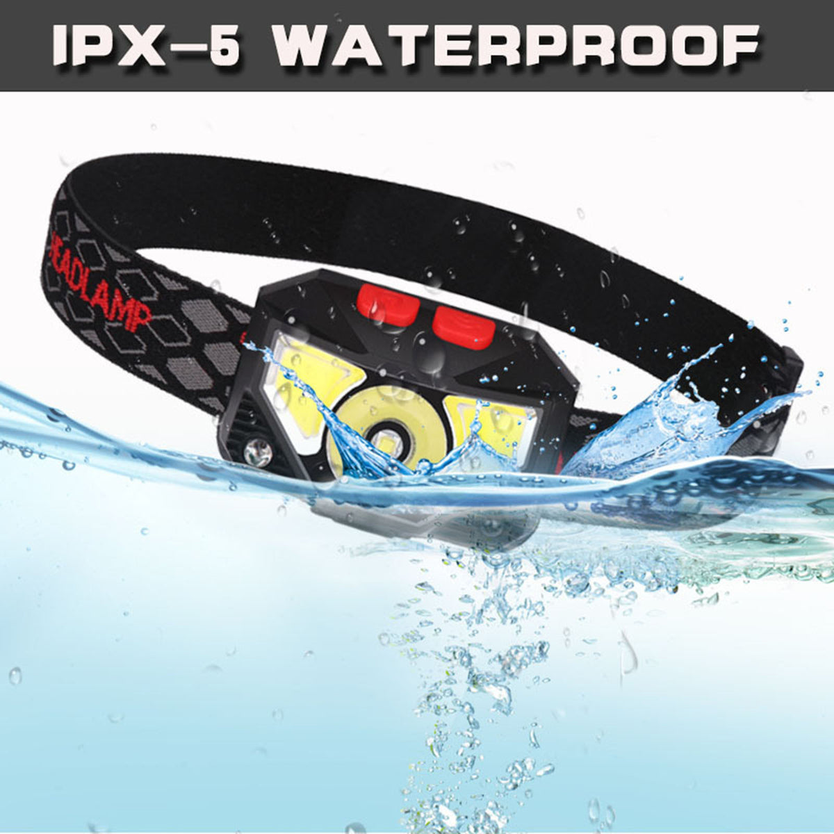 Handheld Led Headlight 8 Modes Powerful Motion Sensor Cob Flashlight Torch Head Lamp for Camping Fishing