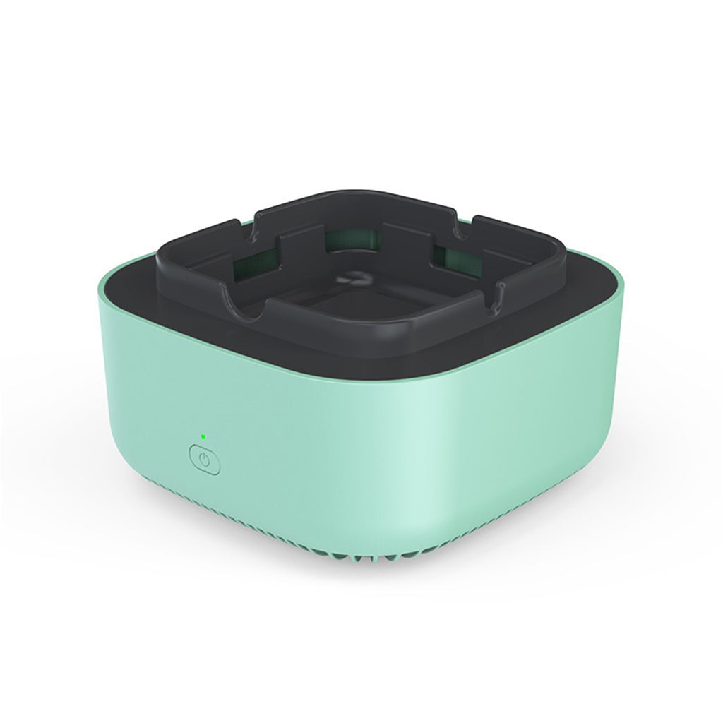 3v Negativeion Ashtray Silent Auto Power-off Air Purifier Filter Harmful Substances Reduce Second-hand Smoke blue