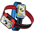 Portable Mini Cob Led Headlight Usb Charging Head-mounted Flashlight Torch Outdoor Fishing Light blue
