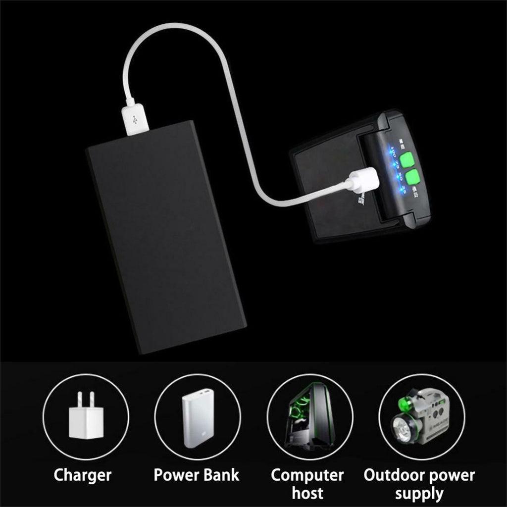 Led Headlight Rechargeable Super Bright Head-mounted Clip On Cap Light Torch For Night Fishing Camping black