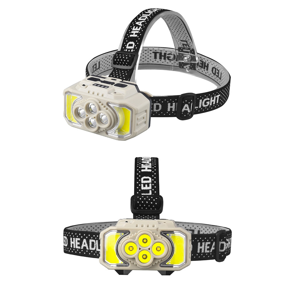 XPE+COB Headlights USB Rechargeable IPX4 Waterproof Power Display Motion Sensor Head Lamp For Camping Mountaineering Running 816S Induction