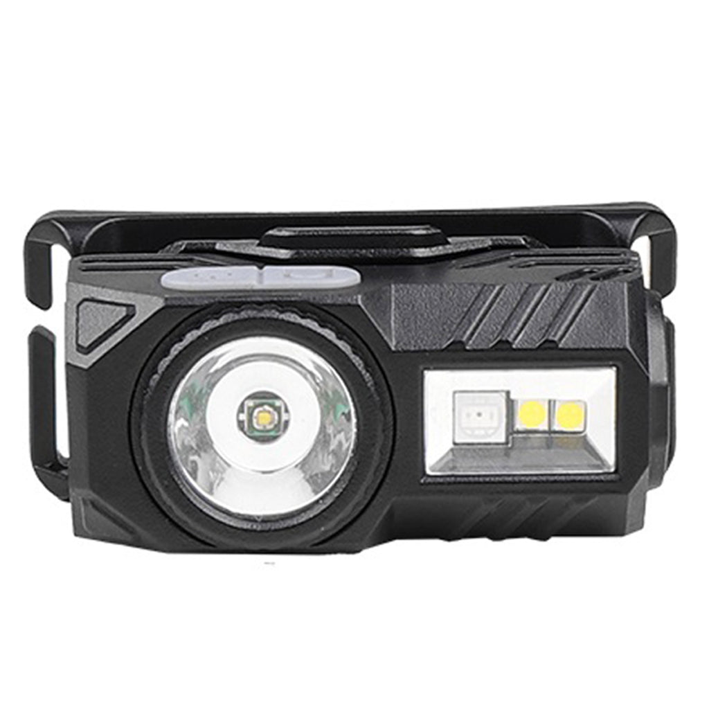 LED Headlights Pen Clip Design Super Bright Multifunctional Head Lamp With Strong Magnet For Outdoor Camping Running Cycling black