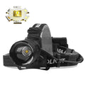 4 Modes Headlamp Waterproof LED Head Lamp Super Bright Head Lamp Flashlight For Outdoor Camping Running Hunting Reading 6578 white laser headlight + USB cable (without battery)