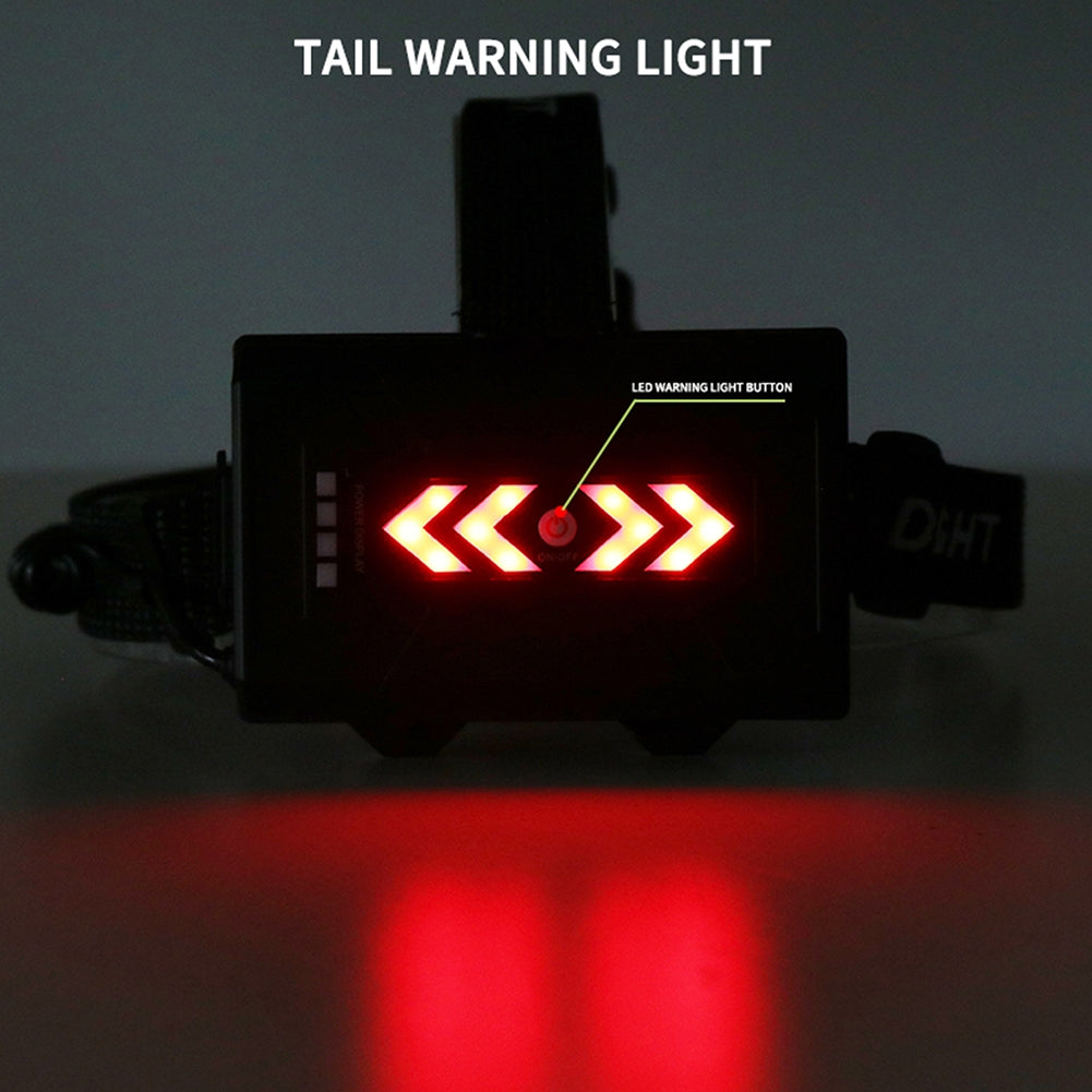 4 Modes Headlamp Waterproof LED Head Lamp Super Bright Head Lamp Flashlight For Outdoor Camping Running Hunting Reading 6578 white laser headlight + USB cable (without battery)