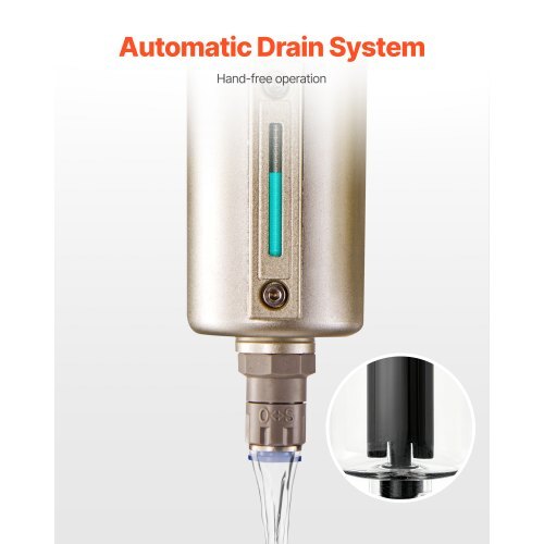 Air Compressor Filter Regulator, 3/4" NPT 3-Stage 5m & 0.3m & 0.1m Air Drying System with Micron Filters and Desiccant Dryer, Auto Drain Air Compressor Water Separator 175PSI Max Pressure