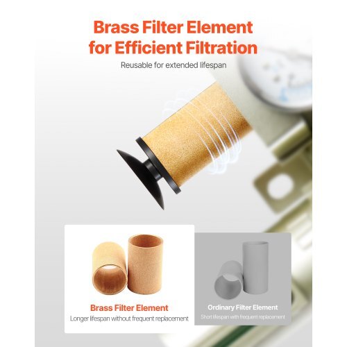 Air Compressor Filter Regulator, 3/4" NPT 4-Stage 5m & 0.3m & 0.1m & 0.1m Air Drying System with Micron Filters & Double Desiccant Dryer, Auto Drain Air Compressor Water Separator 175PSI Max