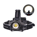 XHP70 USB Charging Strong Light LED Headlight Telescopic Zoom Fishing Light  Positive white light
