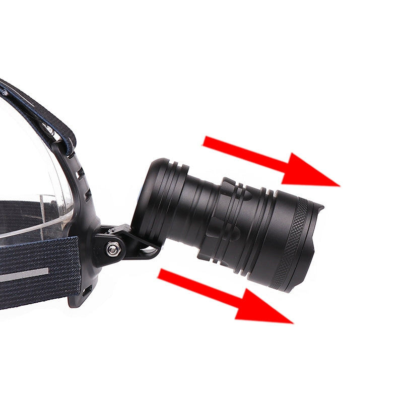 XHP70 USB Charging Strong Light LED Headlight Telescopic Zoom Fishing Light  Positive white light