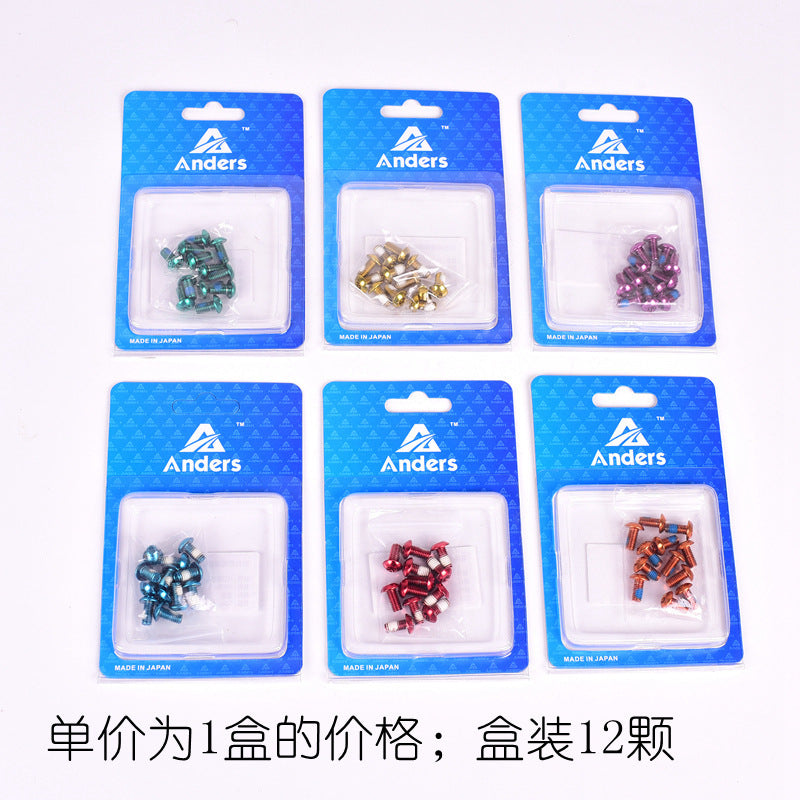 12PCS/Pack Colorful MTB Bike Bicycle Disc Brake Rotor Torx T25 Bolts Stainless Steel M5*10mm Road Bike Disc Brake Rotor Screws Red 12 / box