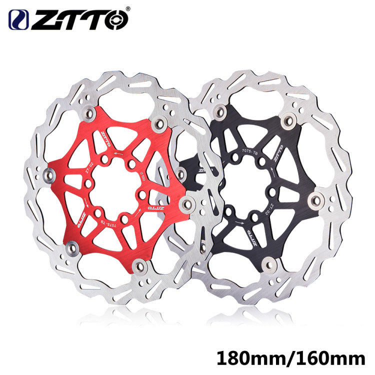 ZTTO 180mm 160mm Brake Floating Rotor Stainless Steel MTB Disc Hydraulic Brake Pads Bicycle parts 180MM red