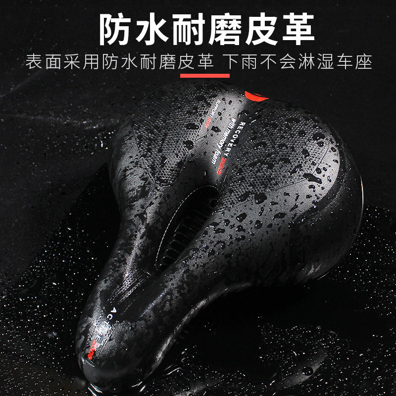 Bike Saddle Bicycle Seat Comfortable Wide Big Bum Bicycle Soft Saddle Riding Equipment Accessories Shock absorber black red