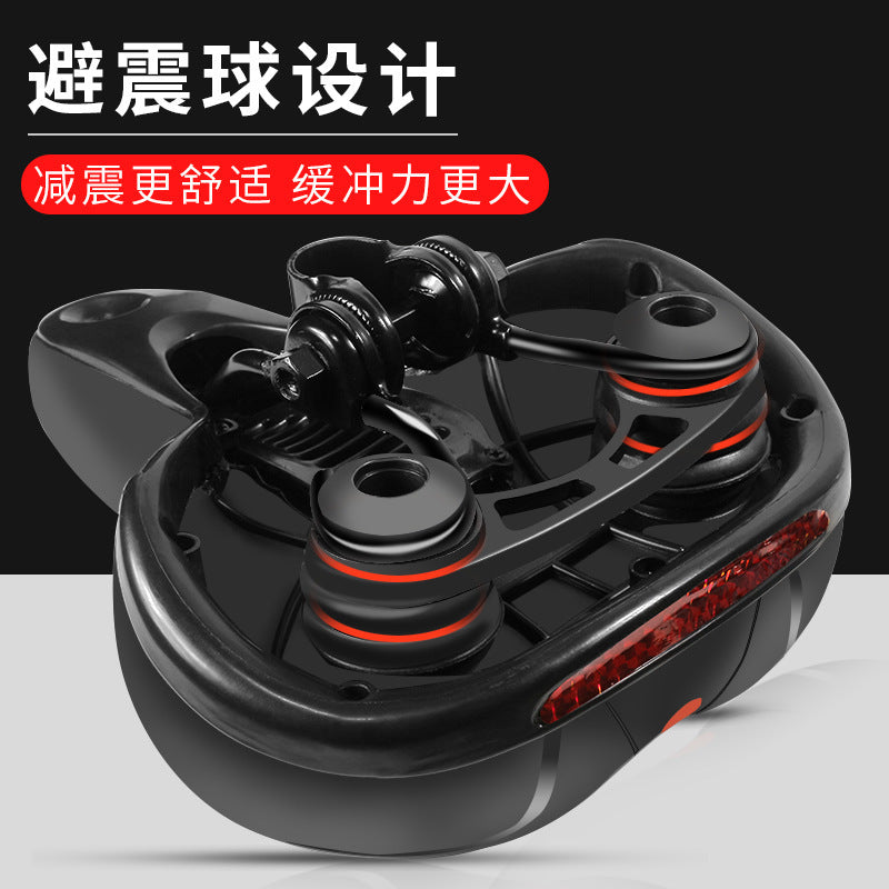 Bike Saddle Bicycle Seat Comfortable Wide Big Bum Bicycle Soft Saddle Riding Equipment Accessories Shock absorber black red