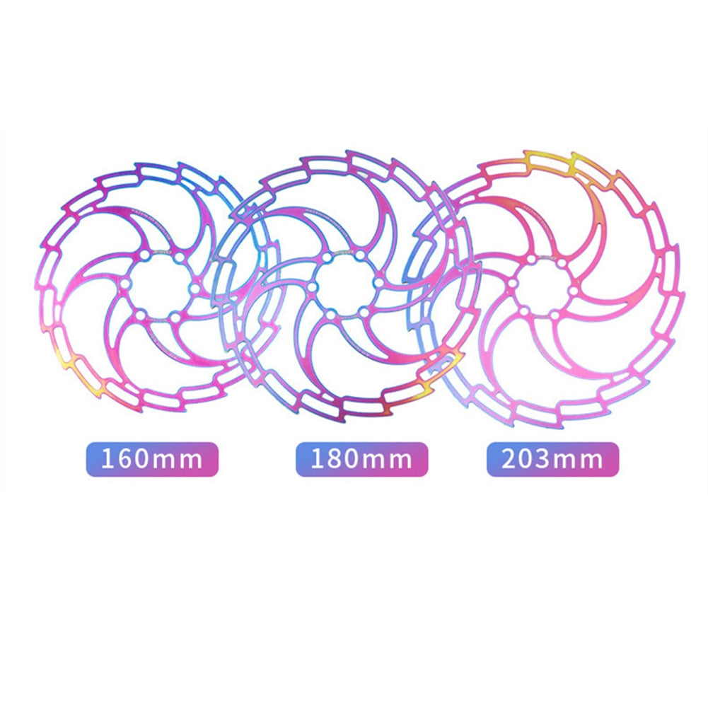 CNC Mountain Bike Cycling Brake Disc Floating Rotor 160/180/203mm Rotors MTb Bicycle Accessories Tools 180MM colorful hollow