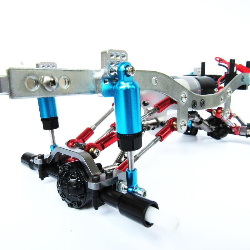 DIY Upgrade Parts Set Shock Sbsorbers/Extension Seat for RC CAR WPL Truck C14 C24 Blue 4 shock absorbers + 4 extenders