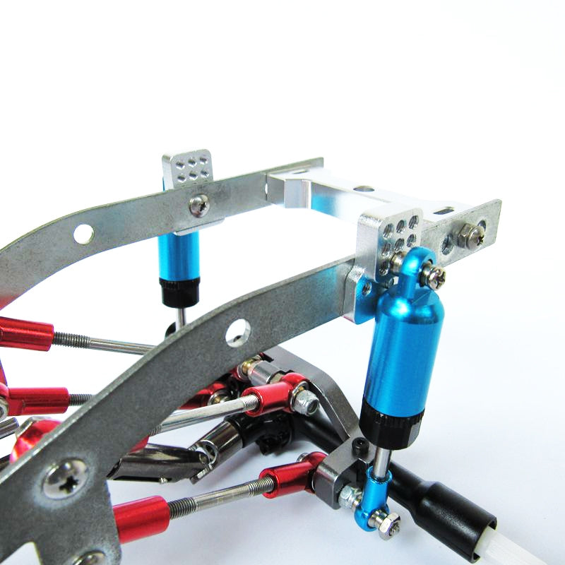 DIY Upgrade Parts Set Shock Sbsorbers/Extension Seat for RC CAR WPL Truck C14 C24 Blue 4 shock absorbers + 4 extenders