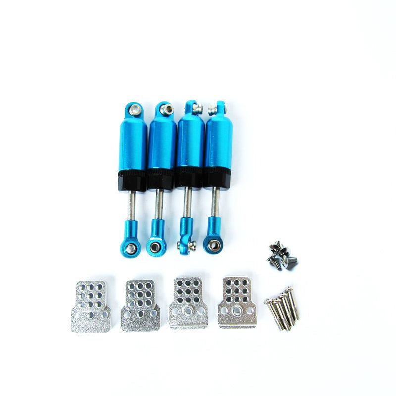 DIY Upgrade Parts Set Shock Sbsorbers/Extension Seat for RC CAR WPL Truck C14 C24 Blue 4 shock absorbers + 4 extenders
