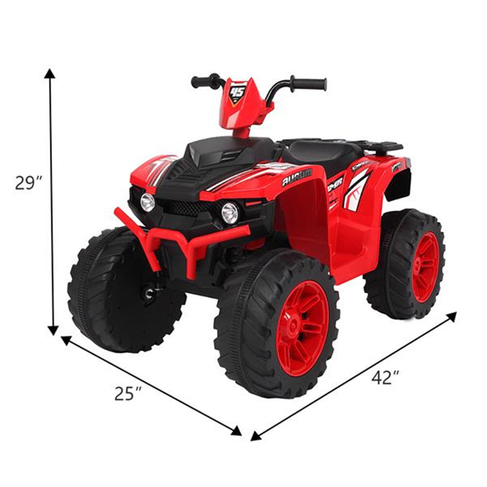 US Original LEADZM Electric  Car Lz-9955 12v7ah Atv Toy With Led Headlight Dual-drive Battery Slow Start Black&red