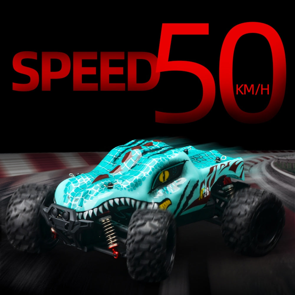 866-165 35 Km/h 1:16 High-speed Car Spring Stroke Adjustable Shock Absorber High-torque Steering Gear 390 Motor (with Brush) Remote  Control  Car Yellow