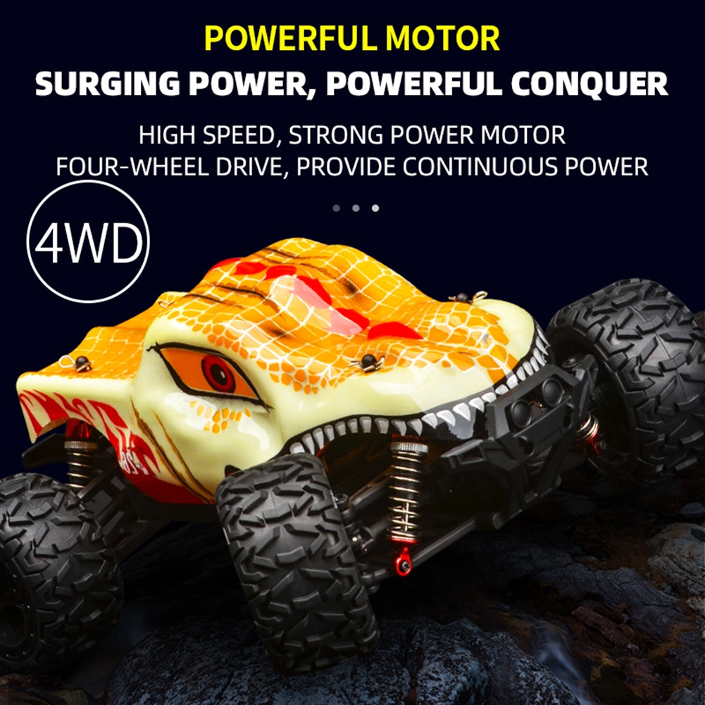 866-165 35 Km/h 1:16 High-speed Car Spring Stroke Adjustable Shock Absorber High-torque Steering Gear 390 Motor (with Brush) Remote  Control  Car Yellow