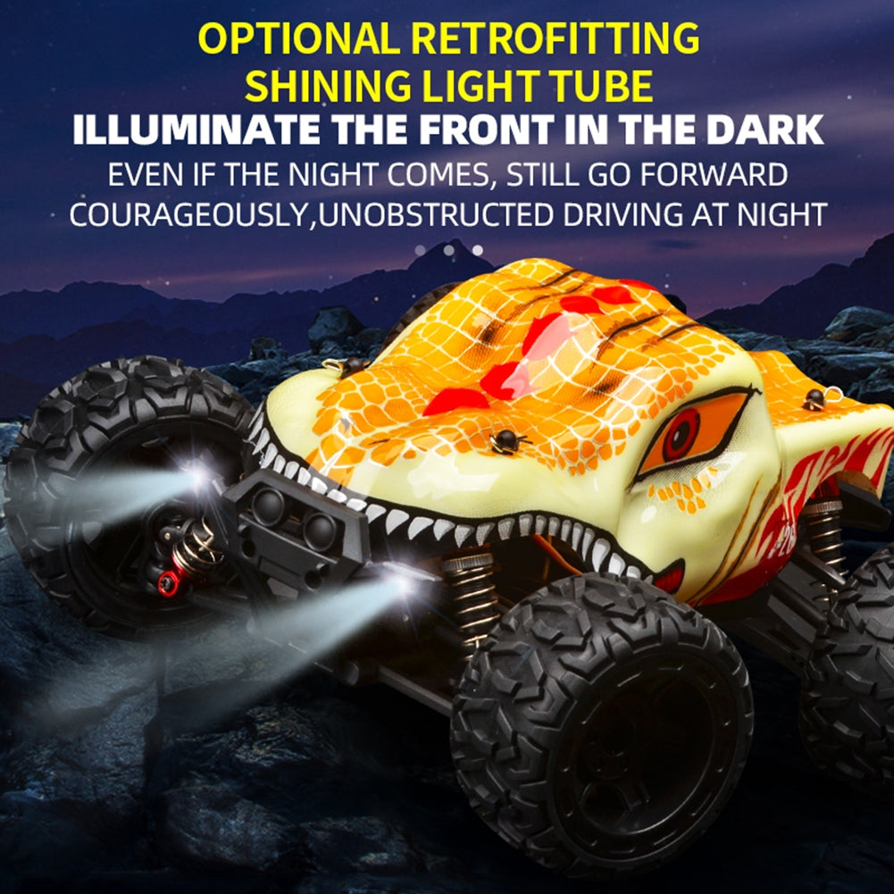866-165 35 Km/h 1:16 High-speed Car Spring Stroke Adjustable Shock Absorber High-torque Steering Gear 390 Motor (with Brush) Remote  Control  Car Yellow