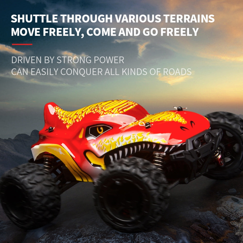 866-166 2.4g 35 Km/h 1:16 High Speed Car Spring Stroke Adjustable Shock Absorber 390 Motor (with Brush) Remote  Control  Car Yellow