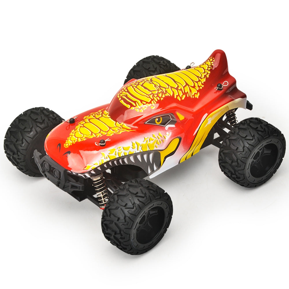866-166 2.4g 35 Km/h 1:16 High Speed Car Spring Stroke Adjustable Shock Absorber 390 Motor (with Brush) Remote  Control  Car Yellow