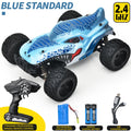 866-166 2.4g 35 Km/h 1:16 High Speed Car Spring Stroke Adjustable Shock Absorber 390 Motor (with Brush) Remote  Control  Car Blue