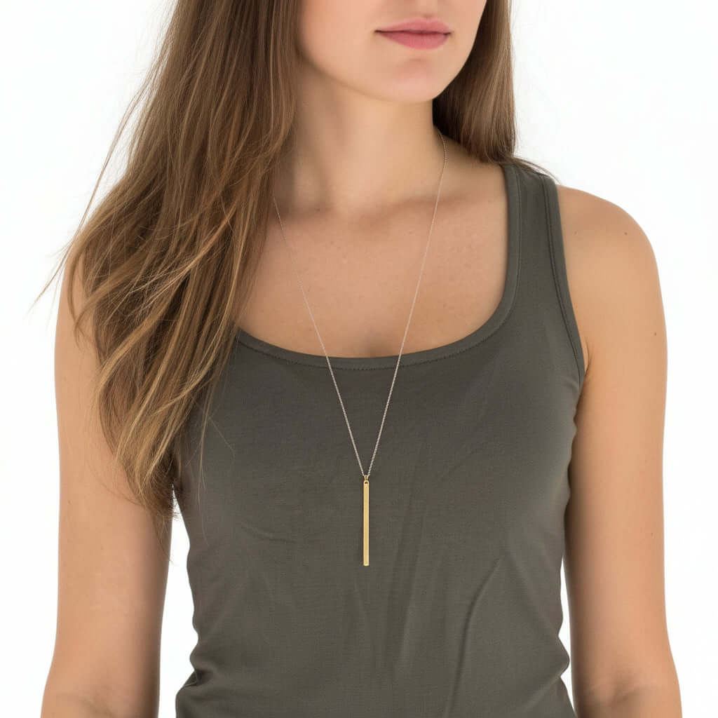 Plated gold chain mens Unisex Alloy Pendant Jewelry, Gold & Silver