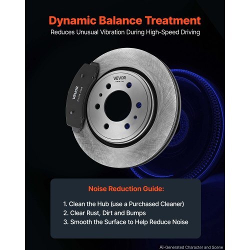 Front Brake Kit Ceramic Brake Pads & Hollow Brake Rotors Replacement, Compatible with 015-2020 Ford F-150, 2010-2014 Ford F-150 (6 Lug Models), 2010-2021 Ford Expedition & Lincoln Navigator