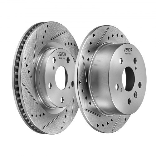 Front & Rear Brake Kit Ceramic Brake Pads and Drilled Slotted Rotors, Compatible with 2012-2017 Toyota Camry, 2013-2018 Toyota Avalon, 2013-2018 Lexus ES 350, 2013-2018 Lexus ES 300h