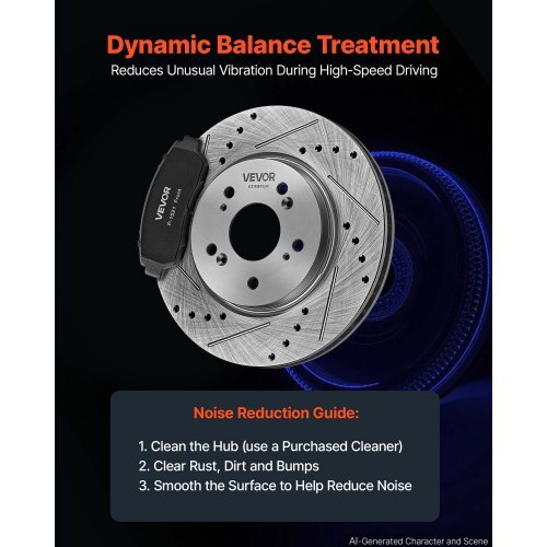 Front & Rear Brake Kit Compatible with 2012-2016 Honda CR-V (AWD), Cast Iron Drilled and Slotted Brake Rotors, Ceramic Brake Pads Replacement Kit, 11.65" Front Rotors and 12" Rear Rotors