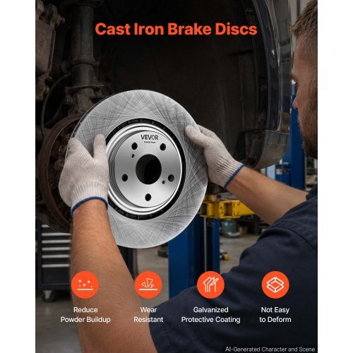 Front & Rear Brake Kit Ceramic Brake Pads & Hollow Brake Rotors Kit, Compatible with 2010-2015 Lexus RX350, 2010-2015 Lexus RX450H, 2015-2019 Toyota Highlander, 2011-2020 Toyota Sienna