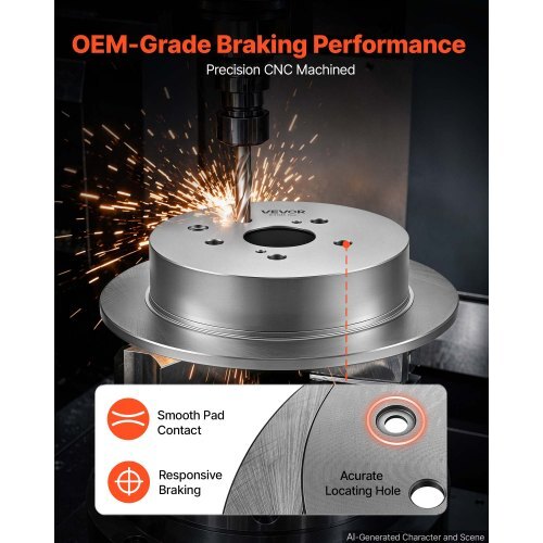 Front & Rear Brake Kit Ceramic Brake Pads & Hollow Brake Rotors Kit, Compatible with 2010-2015 Lexus RX350, 2010-2015 Lexus RX450H, 2015-2019 Toyota Highlander, 2011-2020 Toyota Sienna