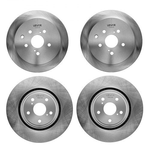 Front & Rear Brake Kit Ceramic Brake Pads & Hollow Brake Rotors Kit, Compatible with 2010-2015 Lexus RX350, 2010-2015 Lexus RX450H, 2015-2019 Toyota Highlander, 2011-2020 Toyota Sienna